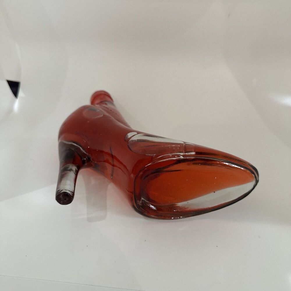 Glass Stiletto Decor Shoe- Red FOR Display Only Heel 8.5”Tall New Sealed Full - Picture 5 of 6